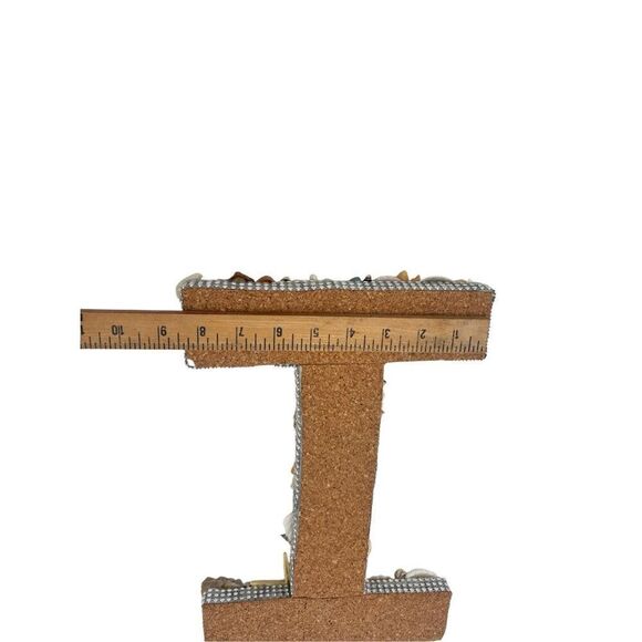 Handmade seashell letter I with a shell planter - Picture 10 of 13